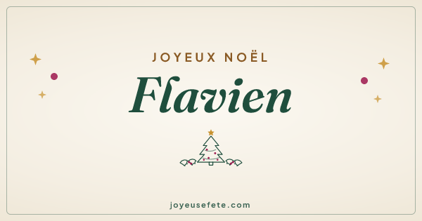 Image « Joyeux Noël Flavien » au format large