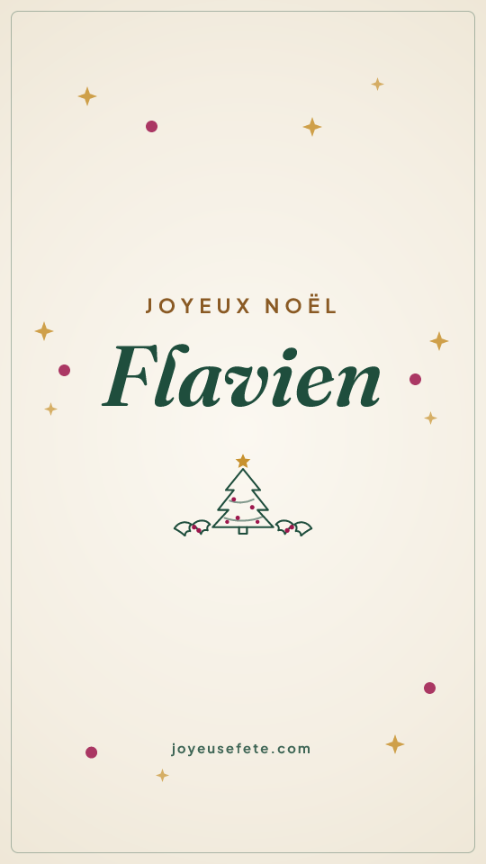 Image « Joyeux Noël Flavien » au format story
