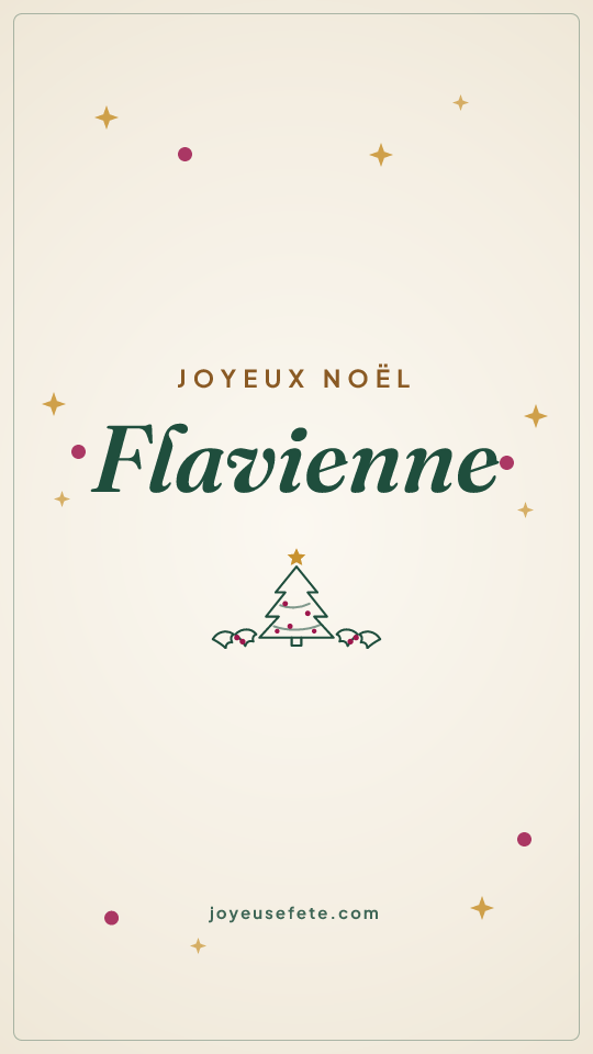 Image « Joyeux Noël Flavienne » au format story