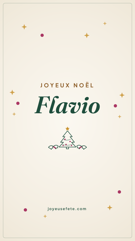 Image « Joyeux Noël Flavio » au format story
