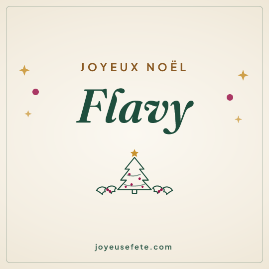 Image carrée « Joyeux Noël Flavy » pour WhatsApp