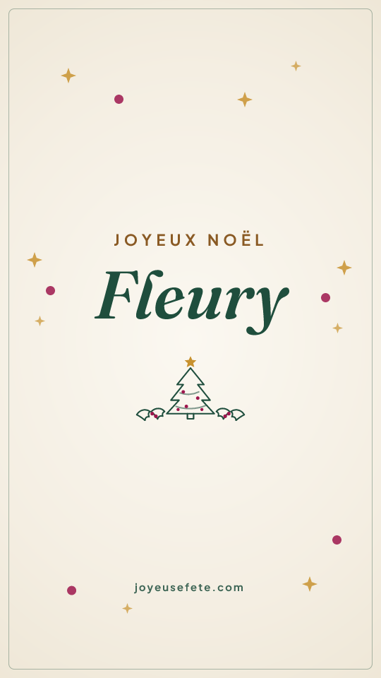 Image « Joyeux Noël Fleury » au format story