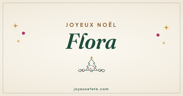 Image « Joyeux Noël Flora » au format large