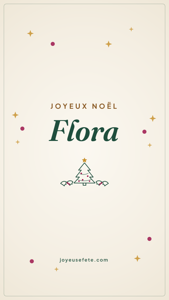 Image « Joyeux Noël Flora » au format story