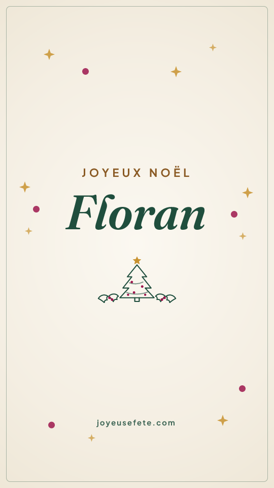Image « Joyeux Noël Floran » au format story