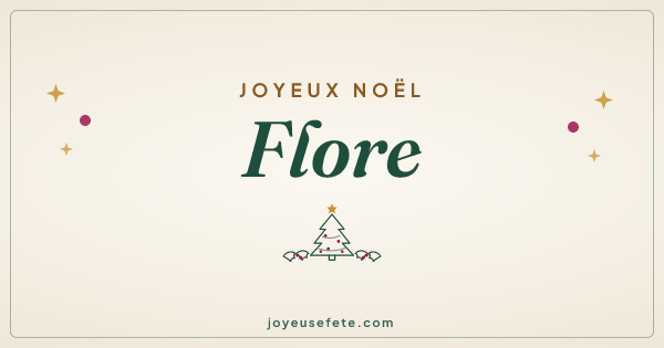 Image « Joyeux Noël Flore » au format large