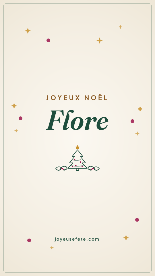 Image « Joyeux Noël Flore » au format story