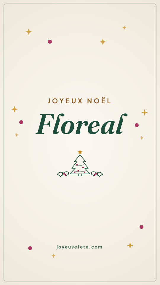 Image « Joyeux Noël Floreal » au format story