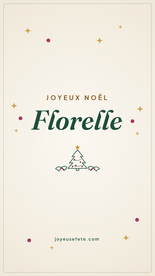 Image « Joyeux Noël Florelle » au format story
