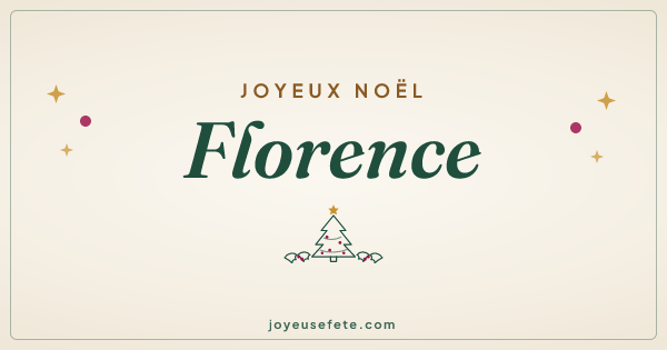 Image « Joyeux Noël Florence » au format large