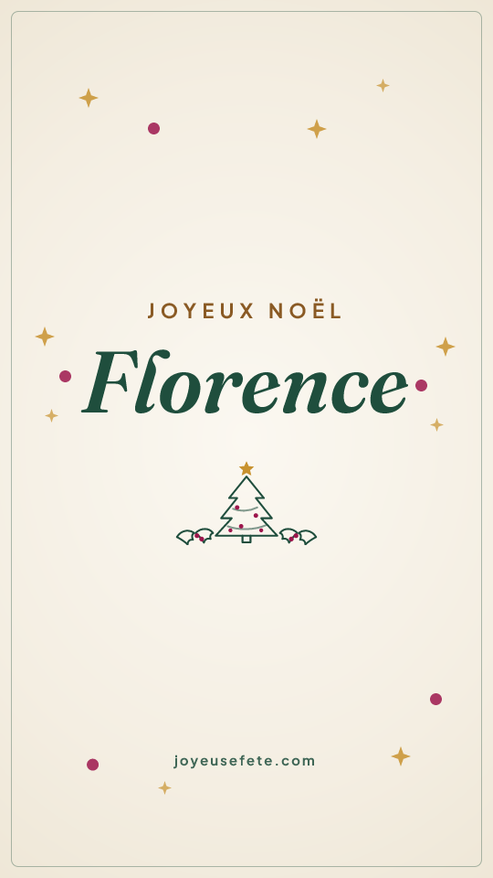 Image « Joyeux Noël Florence » au format story