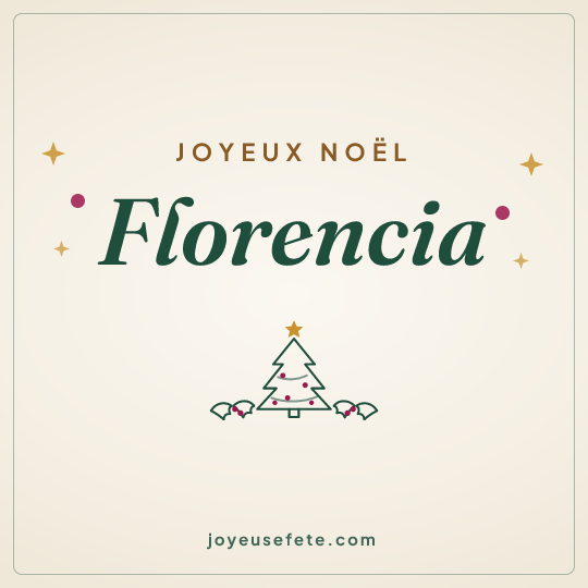 Image carrée « Joyeux Noël Florencia » pour WhatsApp