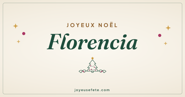 Image « Joyeux Noël Florencia » au format large