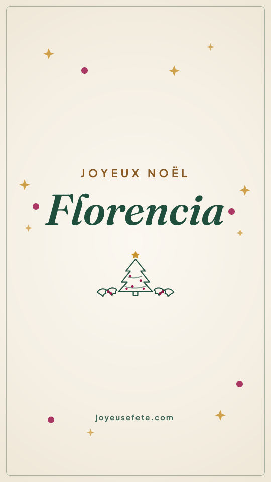 Image « Joyeux Noël Florencia » au format story