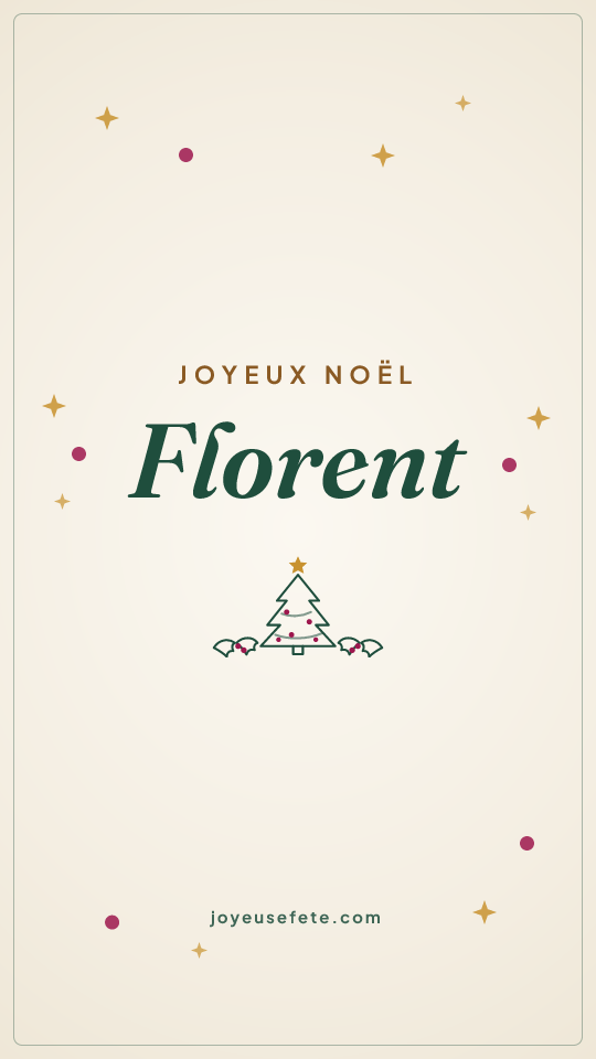 Image « Joyeux Noël Florent » au format story