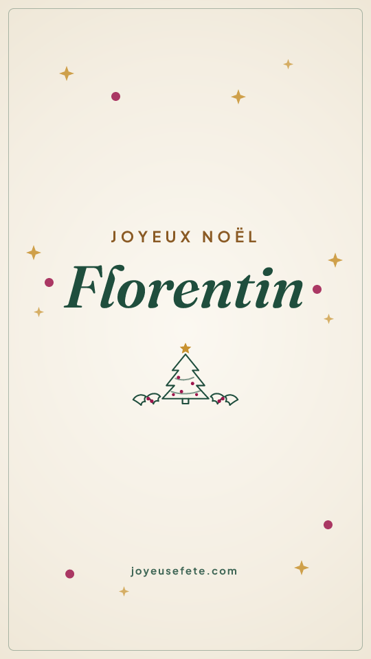 Image « Joyeux Noël Florentin » au format story