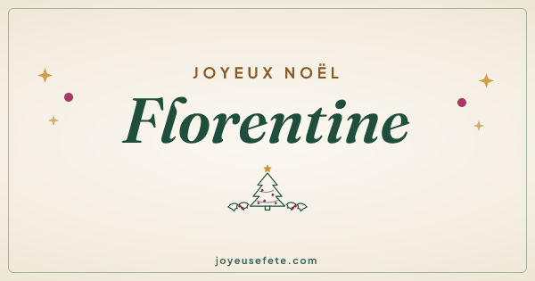 Image « Joyeux Noël Florentine » au format large