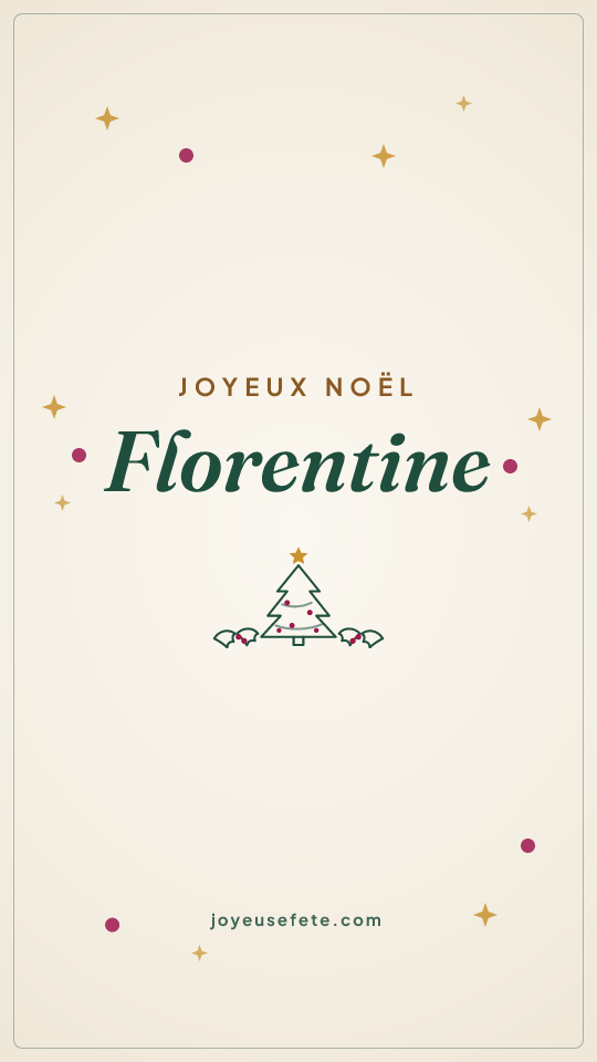 Image « Joyeux Noël Florentine » au format story