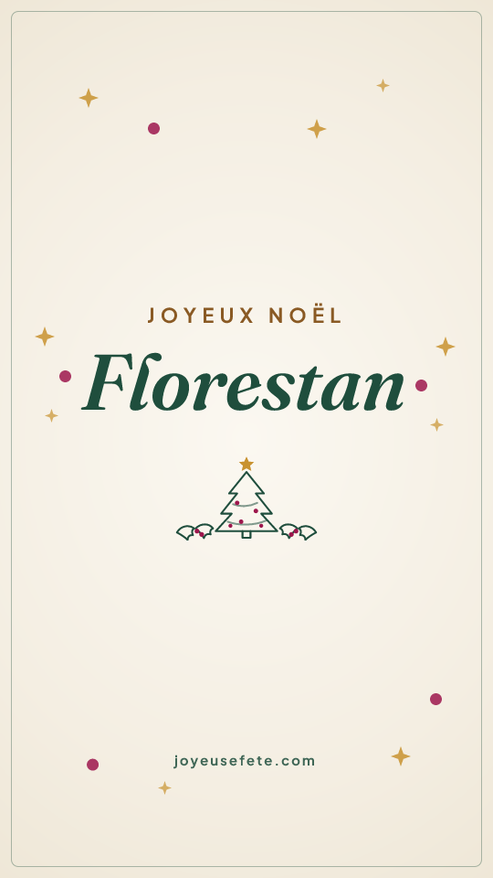 Image « Joyeux Noël Florestan » au format story