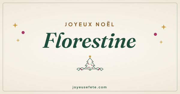 Image « Joyeux Noël Florestine » au format large