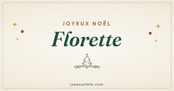 Image « Joyeux Noël Florette » au format large