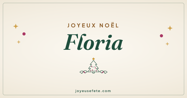 Image « Joyeux Noël Floria » au format large