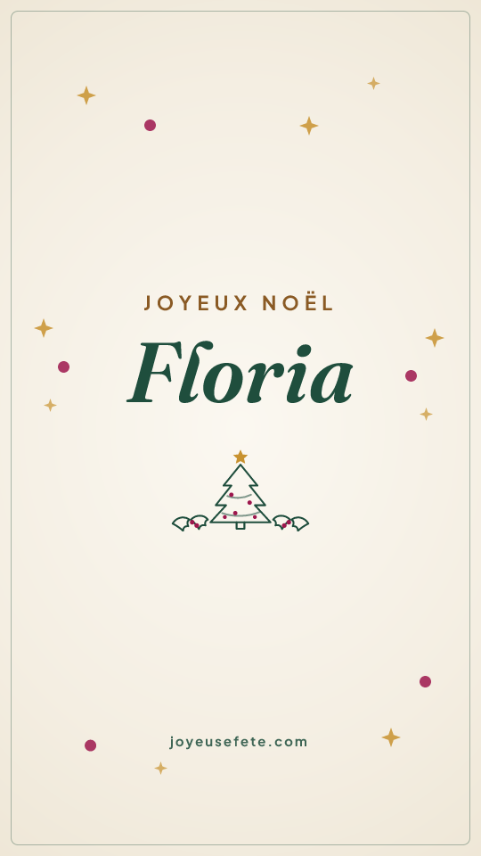Image « Joyeux Noël Floria » au format story