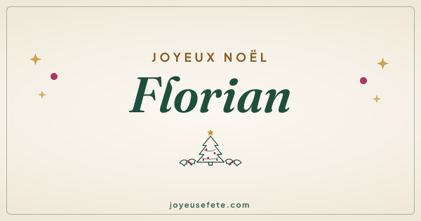 Image « Joyeux Noël Florian » au format large