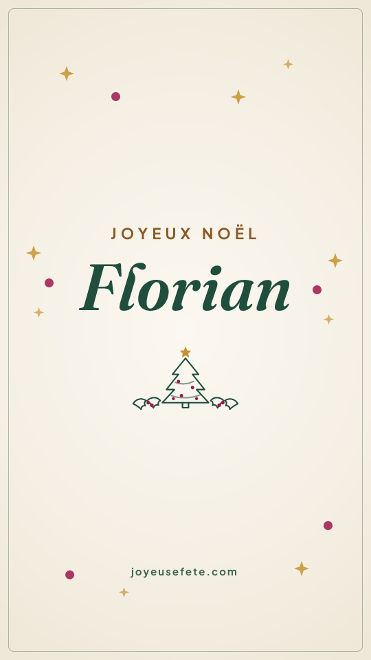Image « Joyeux Noël Florian » au format story