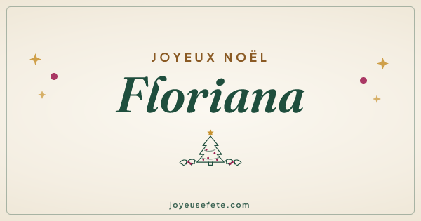 Image « Joyeux Noël Floriana » au format large