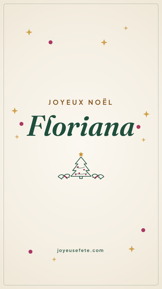 Image « Joyeux Noël Floriana » au format story