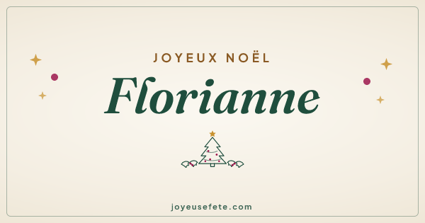 Image « Joyeux Noël Florianne » au format large