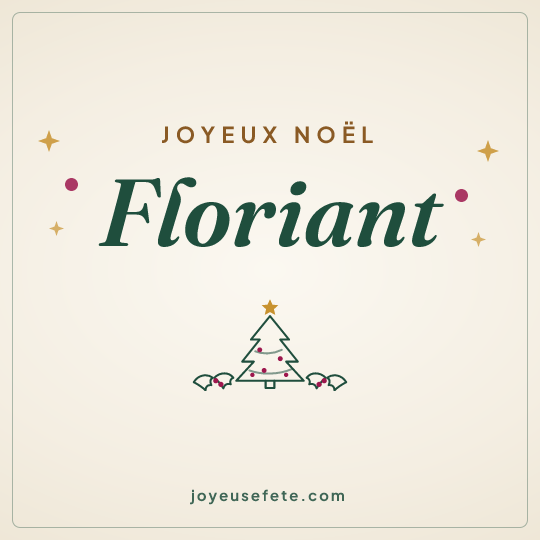 Image carrée « Joyeux Noël Floriant » pour WhatsApp