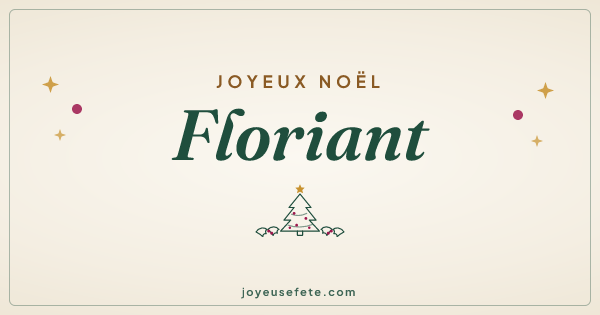 Image « Joyeux Noël Floriant » au format large