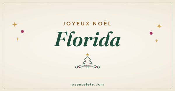 Image « Joyeux Noël Florida » au format large