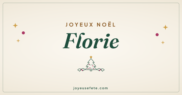 Image « Joyeux Noël Florie » au format large