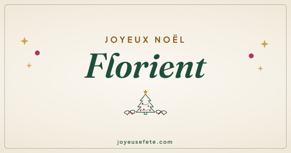 Image « Joyeux Noël Florient » au format large