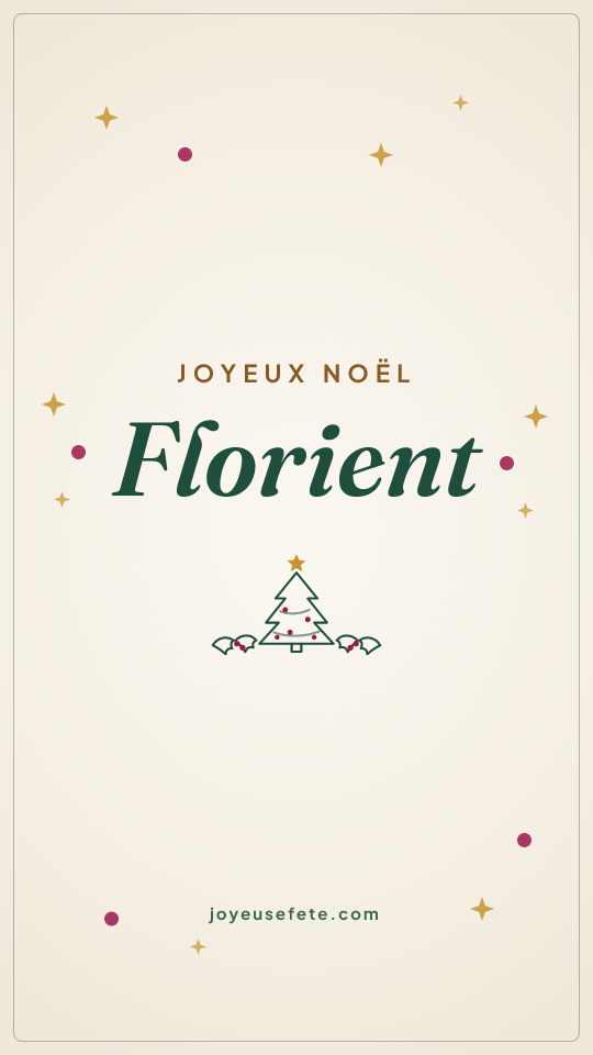 Image « Joyeux Noël Florient » au format story
