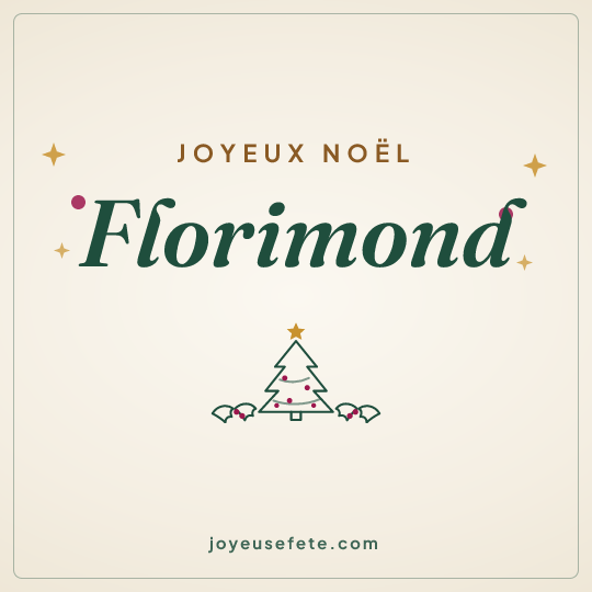 Image carrée « Joyeux Noël Florimond » pour WhatsApp