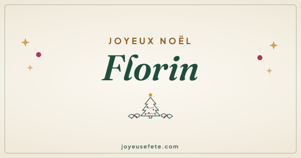 Image « Joyeux Noël Florin » au format large