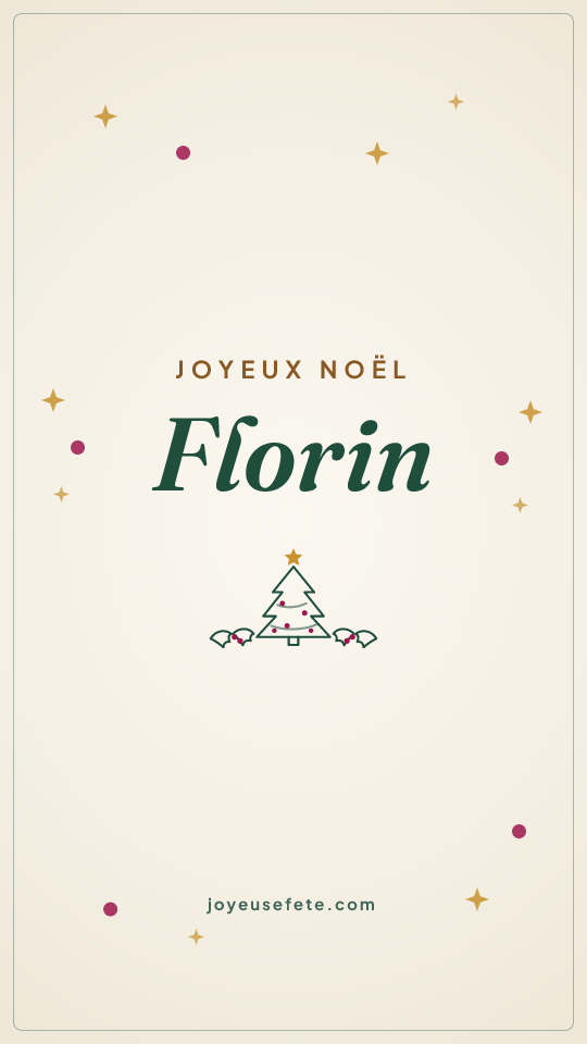 Image « Joyeux Noël Florin » au format story