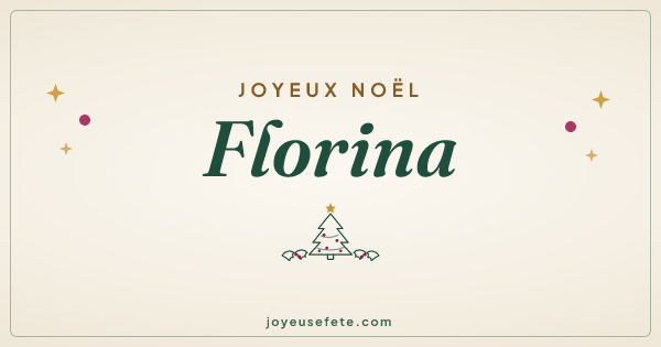 Image « Joyeux Noël Florina » au format large