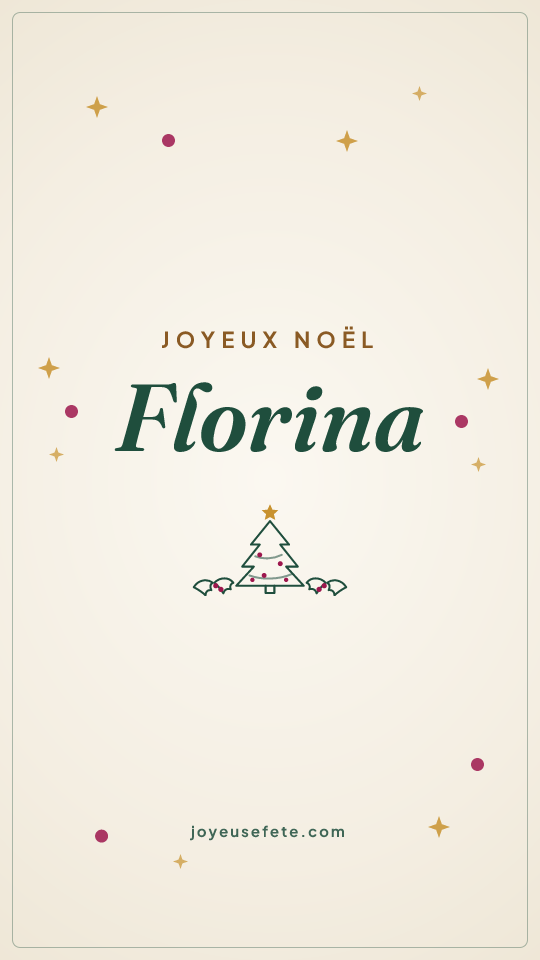 Image « Joyeux Noël Florina » au format story
