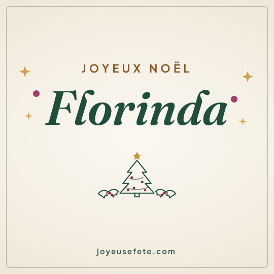Image carrée « Joyeux Noël Florinda » pour WhatsApp