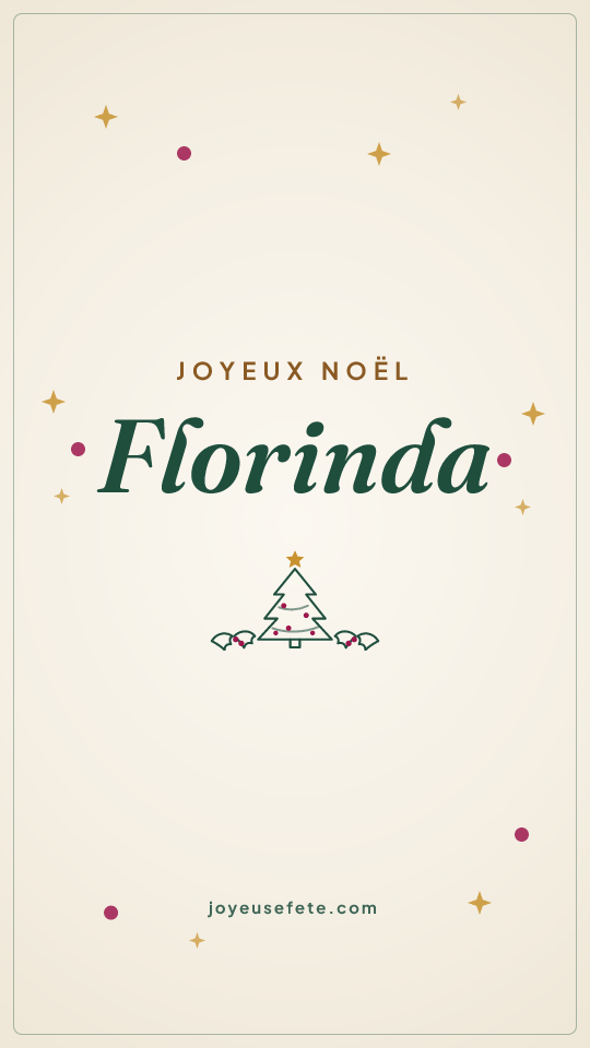 Image « Joyeux Noël Florinda » au format story