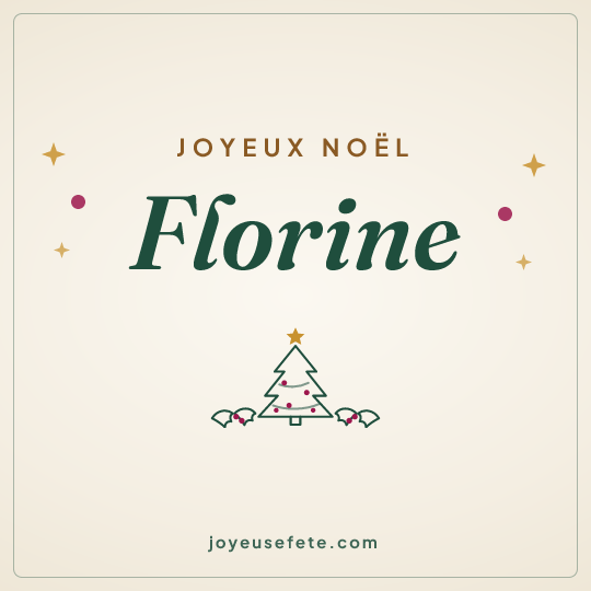 Image carrée « Joyeux Noël Florine » pour WhatsApp