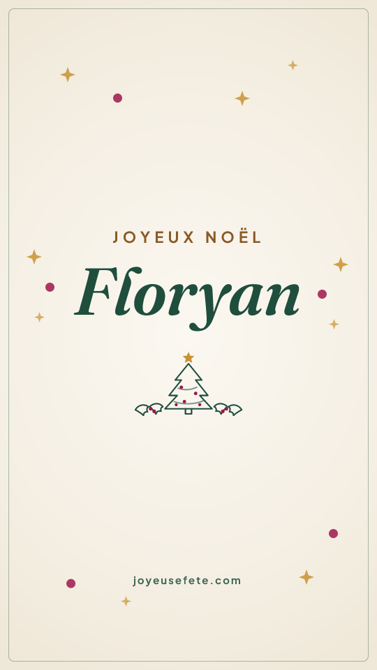 Image « Joyeux Noël Floryan » au format story
