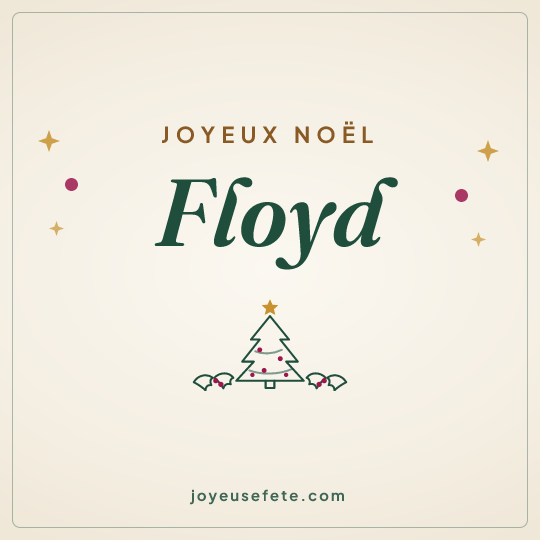 Image carrée « Joyeux Noël Floyd » pour WhatsApp