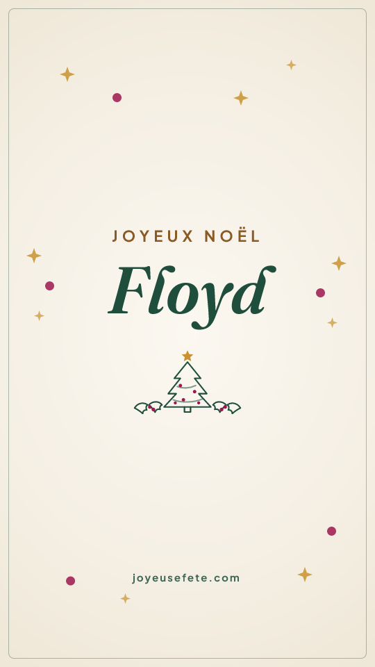 Image « Joyeux Noël Floyd » au format story