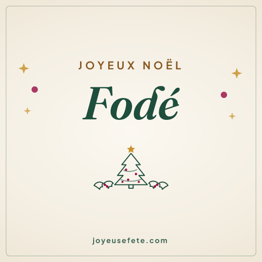 Image carrée « Joyeux Noël Fodé » pour WhatsApp